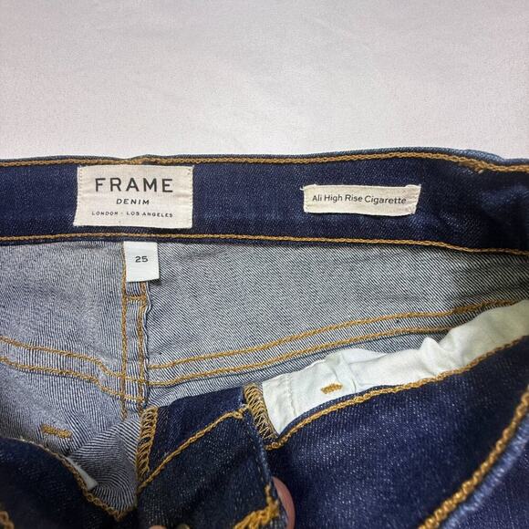 FRAME Women Ali Ultra High Rise Cigarette Skinny Jeans Size 25 - Picture 6 of 10